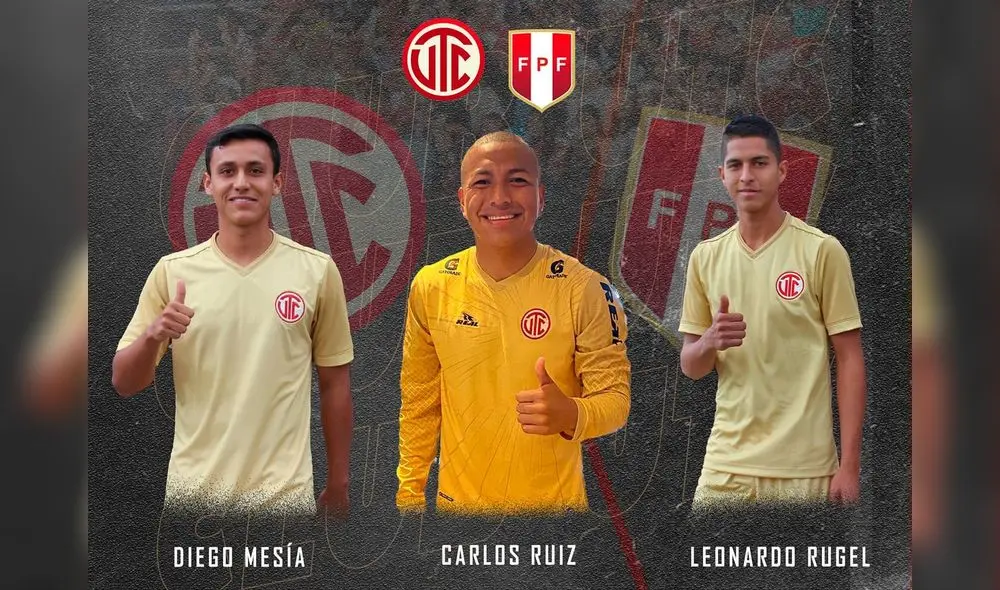 Tres jugadores de UTC convocados a la selección sub 20. Foto: UTC