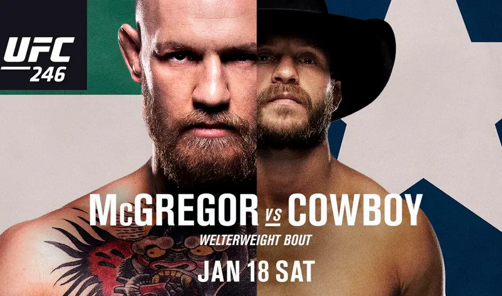 UFC 246 McGregor vs. Cowboy Cerrone | cada vez más cerca la pelea que marcará el regreso del luchador irlandés al octágono tras un año inactivo.