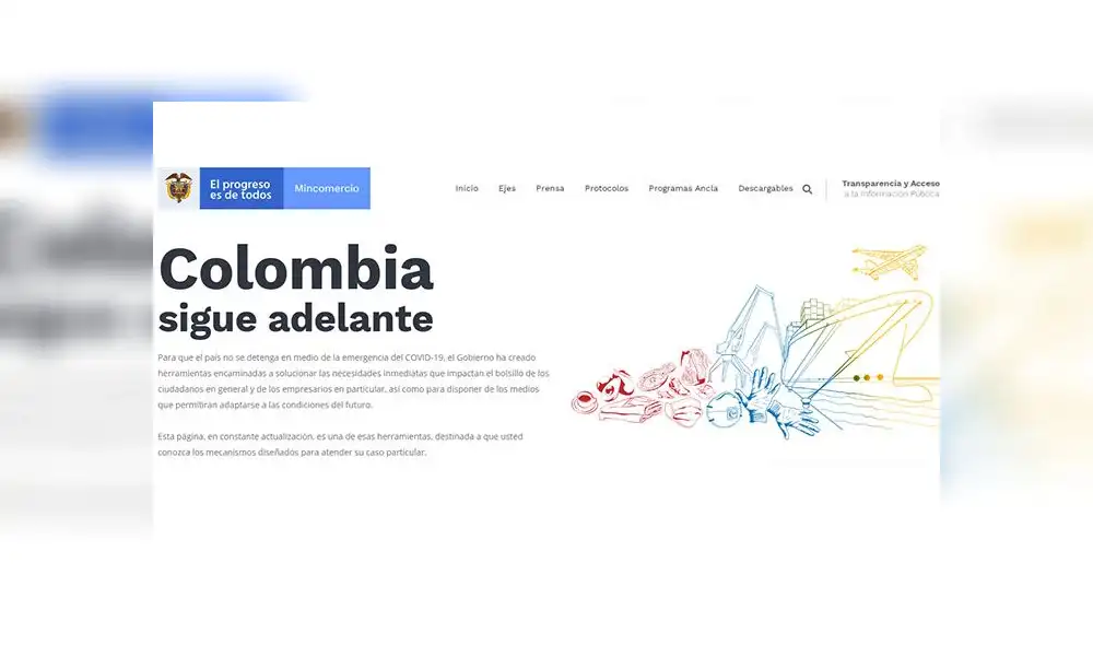 Plataforma Colombia Sigue Adelante. Foto: captura. Plataforma Colombia Sigue Adelante. Foto: captura.