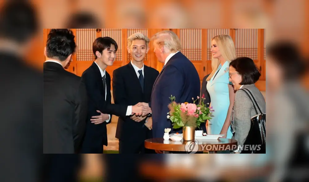 EXO y Donald Trump se conocen por primera vez en casa presidencial