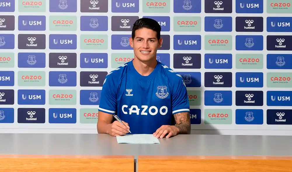 Everton hizo oficial la llegada de James Rodríguez procedente del Real Madrid. (FOTO: Everton). Everton hizo oficial la llegada de James Rodríguez procedente del Real Madrid. (FOTO: Everton).
