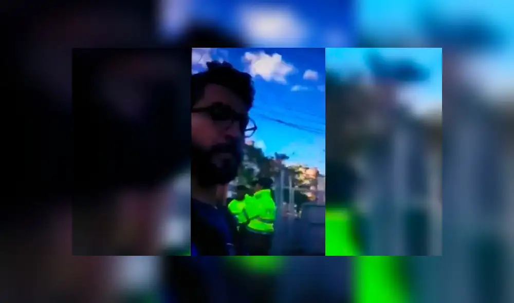 Twitter: Joven huyó corriendo de policías luego de insultarlos [VIDEO]