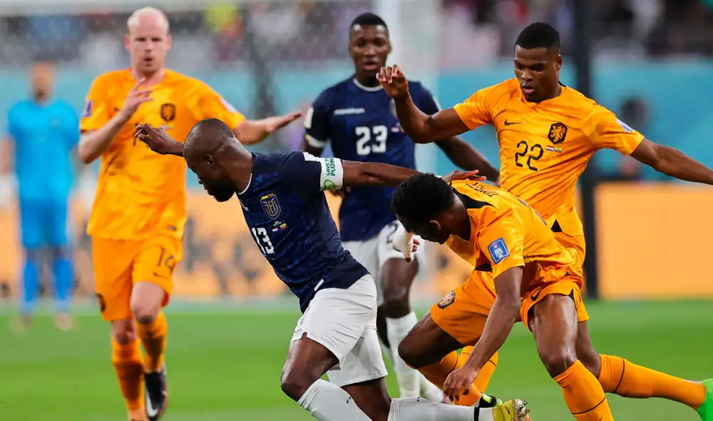 Ecuatorianos y neerlandeses se enfrentaron por la segunda fecha del grupo A del Mundial Qatar 2022. Foto: EFE