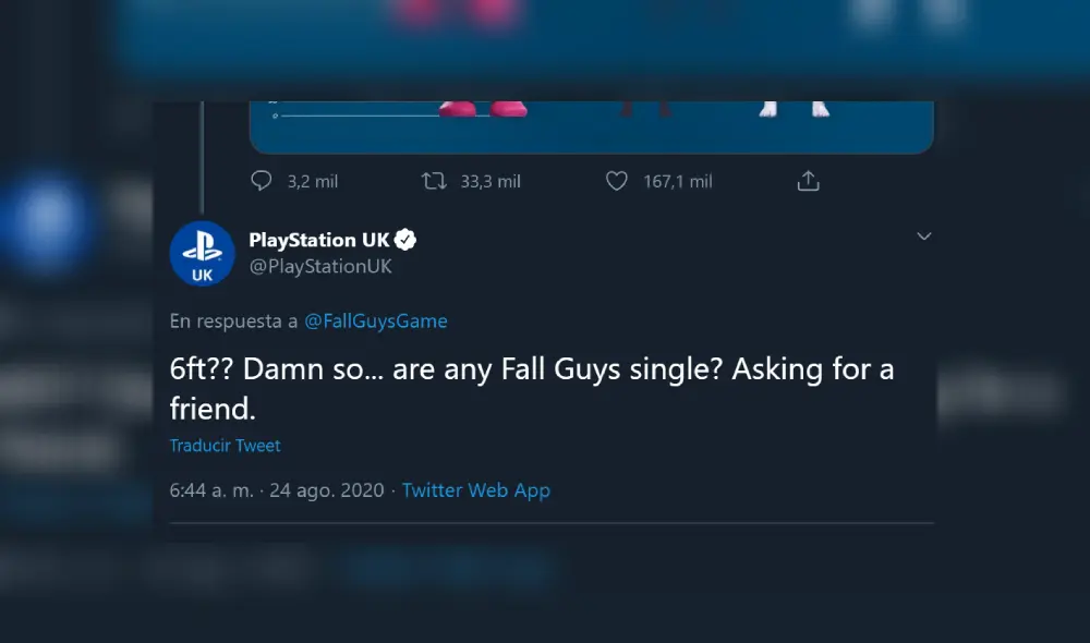 Y el hecho generó hasta la reacción de la cuenta de PlayStation. Imagen: Twitter.