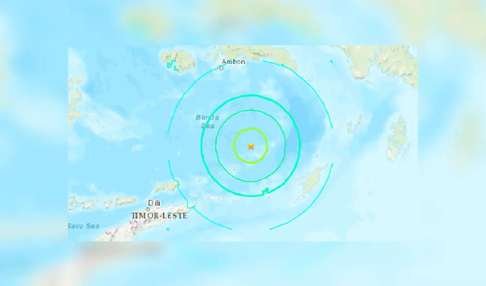 Indonesia en alerta por segundo terremoto en el día. Foto: USGS Indonesia en alerta por segundo terremoto en el día. Foto: USGS