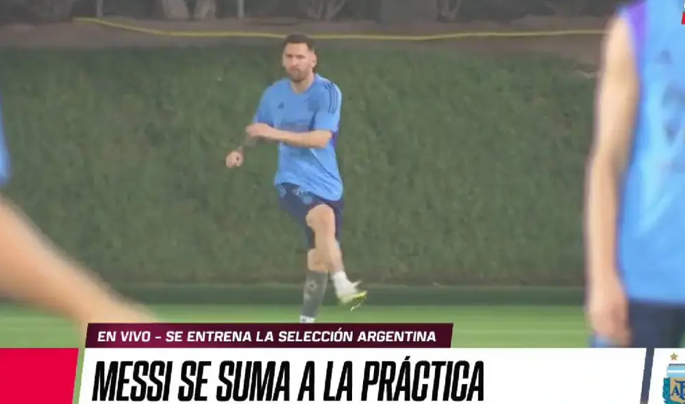 Lionel Messi no estuvo en la práctica de la Albiceleste el último viernes. Foto: captura/ESPN Lionel Messi no estuvo en la práctica de la Albiceleste el último viernes. Foto: captura/ESPN