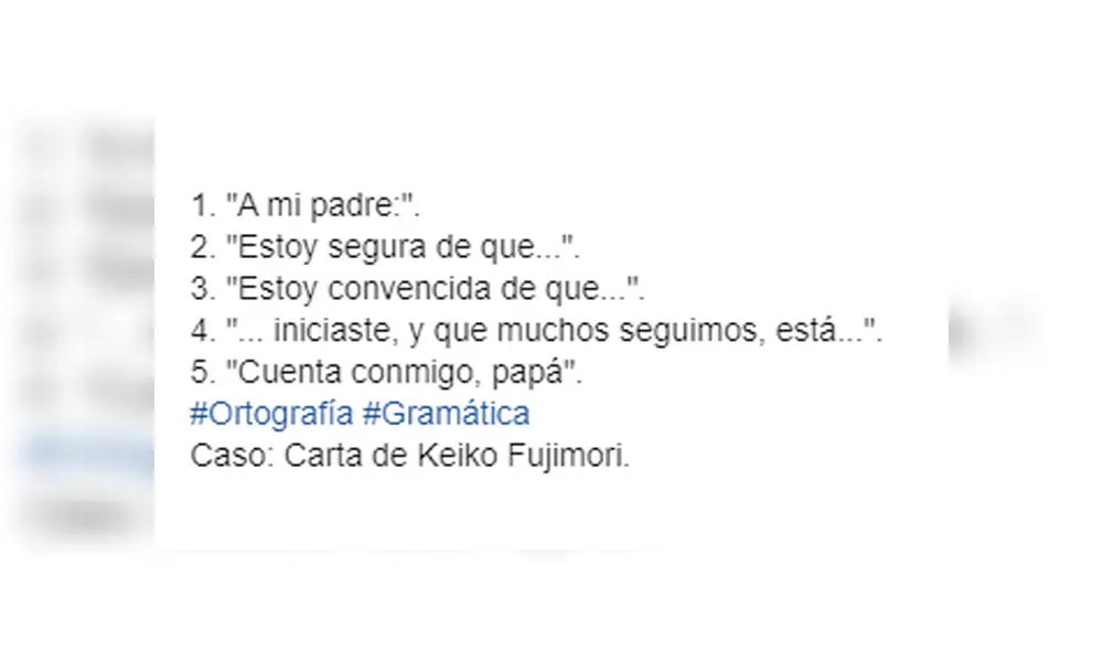 El docente dejó en evidencia los errores gramaticales de la carta enviada por la lideresa de Fuerza Popular. Foto: captura El docente dejó en evidencia los errores gramaticales de la carta enviada por la lideresa de Fuerza Popular. Foto: captura