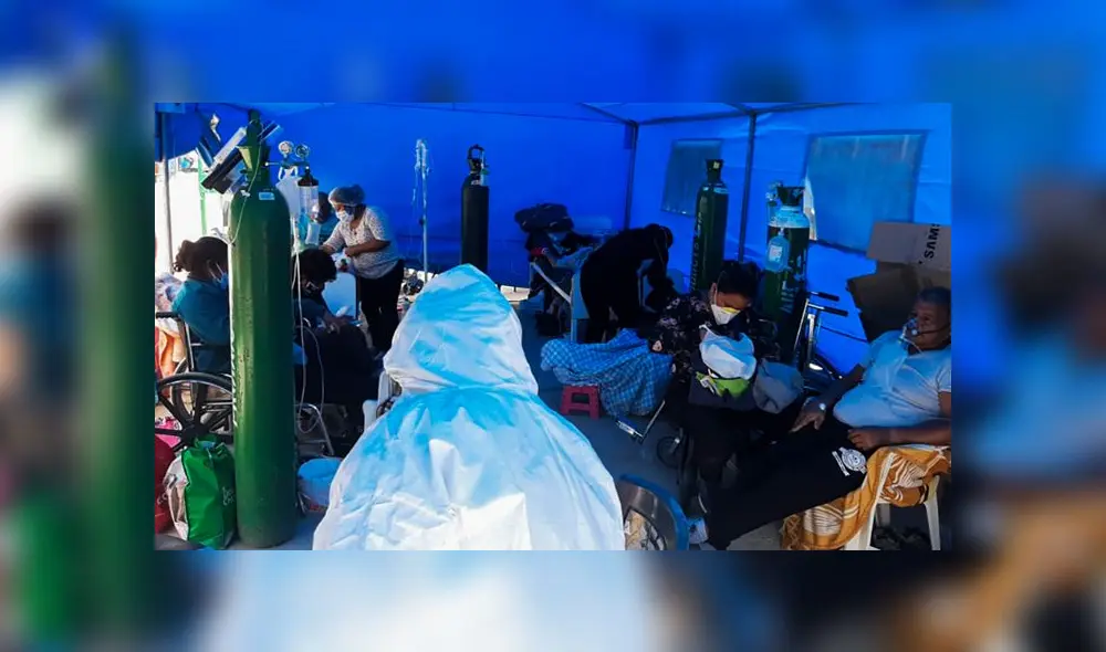 En busca de oxígeno para pacientes. Créditos: Difusión.