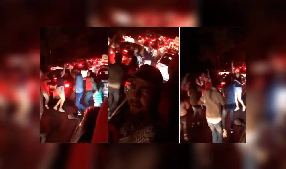 Facebook viral: choferes y pasajeros se juntan para salir a bailar cumbia en medio del tráfico [VIDEO]