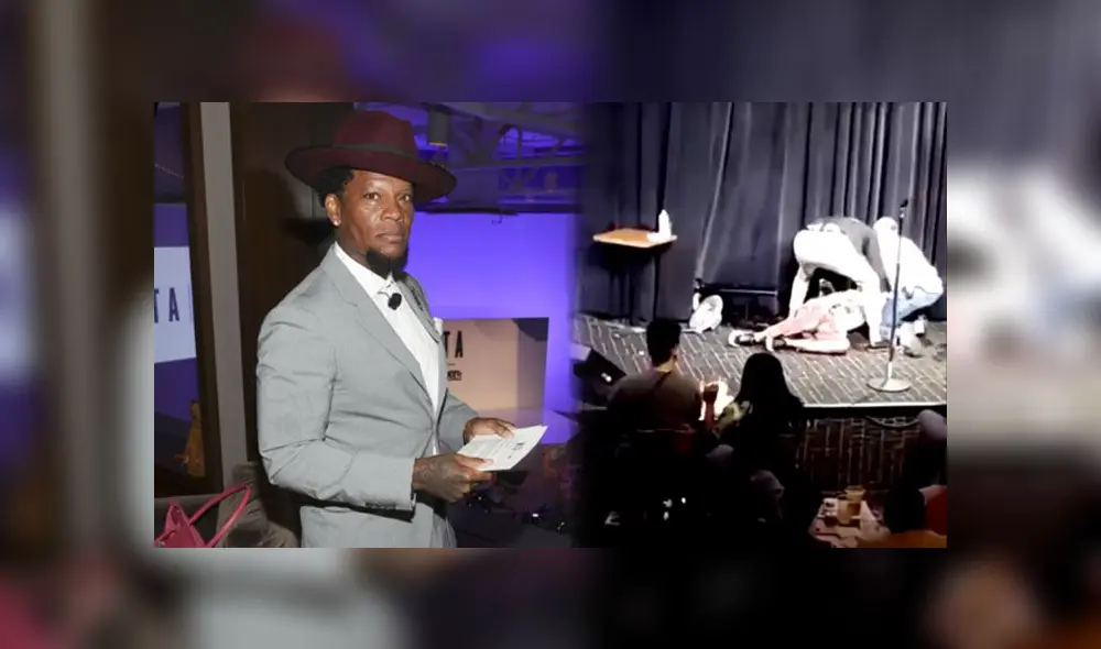 El reconocido comediante D. L. Hughley sufrió un desmayo durante su monólogo. Foto: Composición AFP / captura