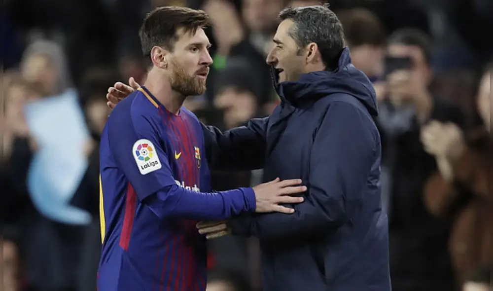 Lionel Messi estuvo más de dos años y medio bajo la dirección técnica de Valverde. Foto: Getty.