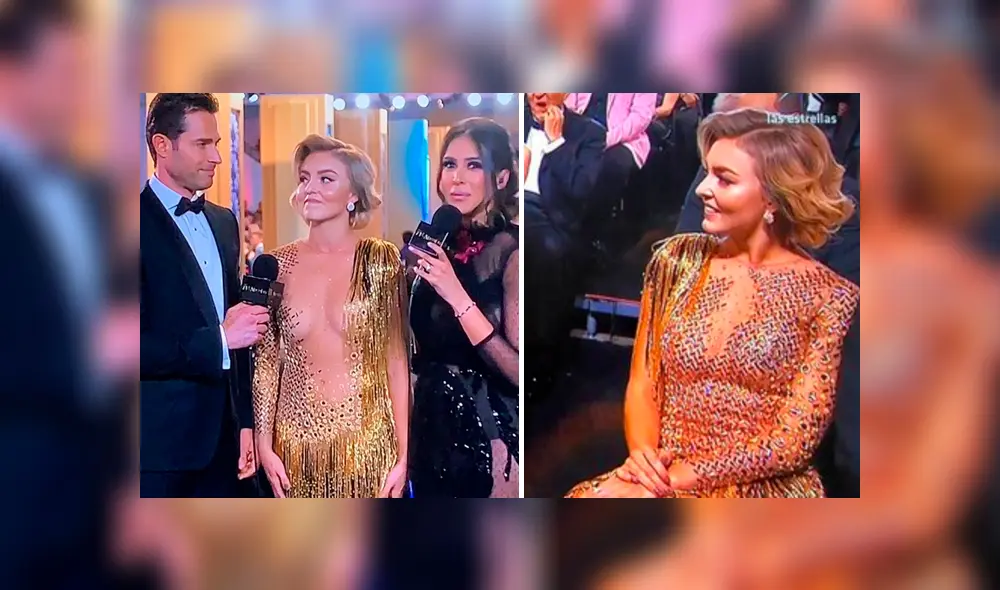 Angelique Boyer se puso el vestido al revés y mostró de más en los Premios TVyNovelas  [VIDEO]