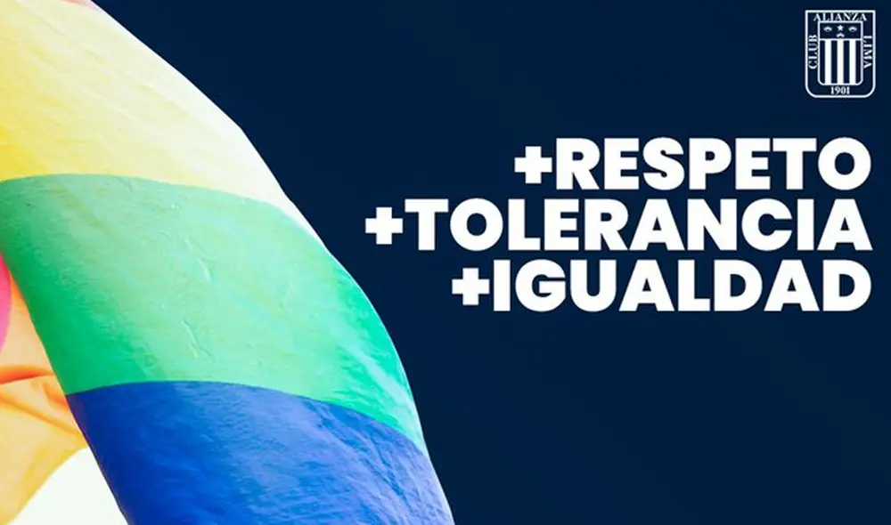 Alianza Lima envió mensaje por el ‘Dia Internacional del Orgullo LGTB. | Foto: Alianza Lima Alianza Lima envió mensaje por el ‘Dia Internacional del Orgullo LGTB. | Foto: Alianza Lima