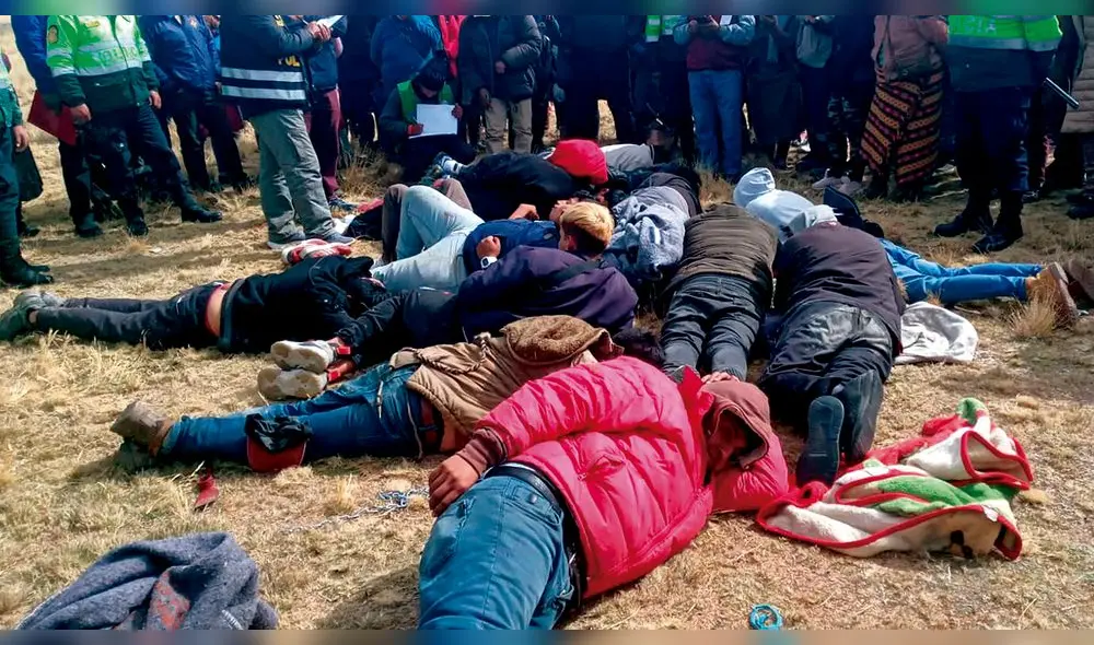 consecuencia. Presuntos invasores fueron acorrlados.