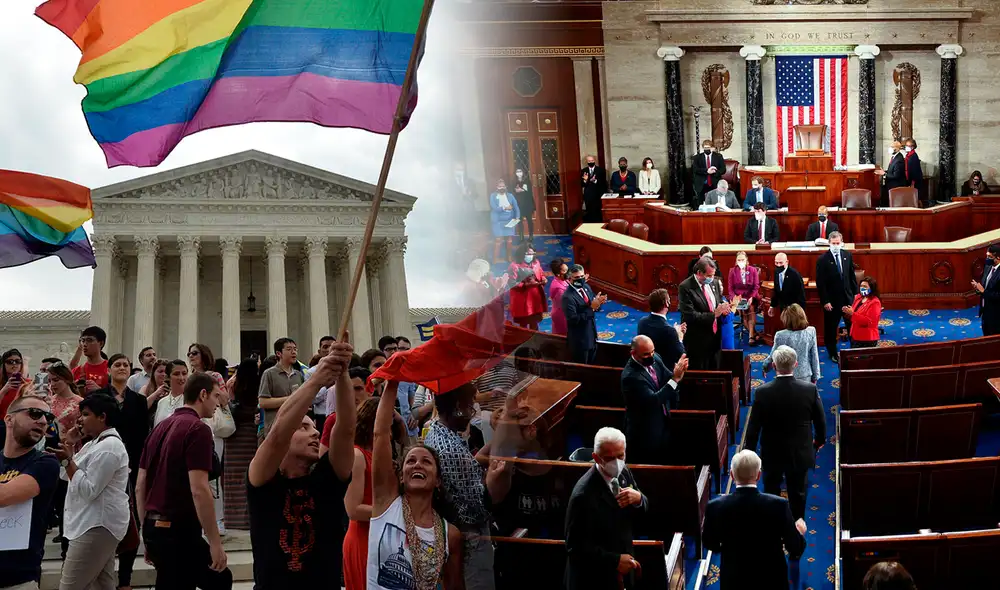 Iniciaron movilizaciones en EE.UU. tras la derogación la sentencia “Roe contra Wade”, que durante casi medio siglo protegió el acceso al aborto en el país. Foto: composición LR/AFP/EFE