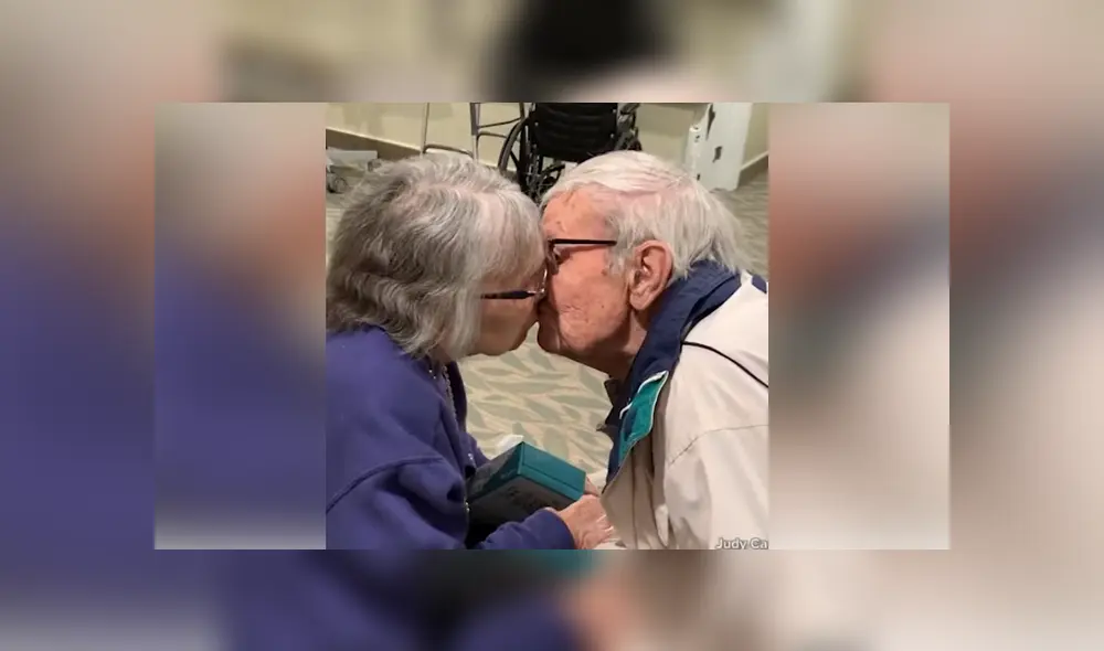 A través de Facebook se ha vuelto viral el tierno reencuentro entre una pareja de ancianos. A través de Facebook se ha vuelto viral el tierno reencuentro entre una pareja de ancianos.