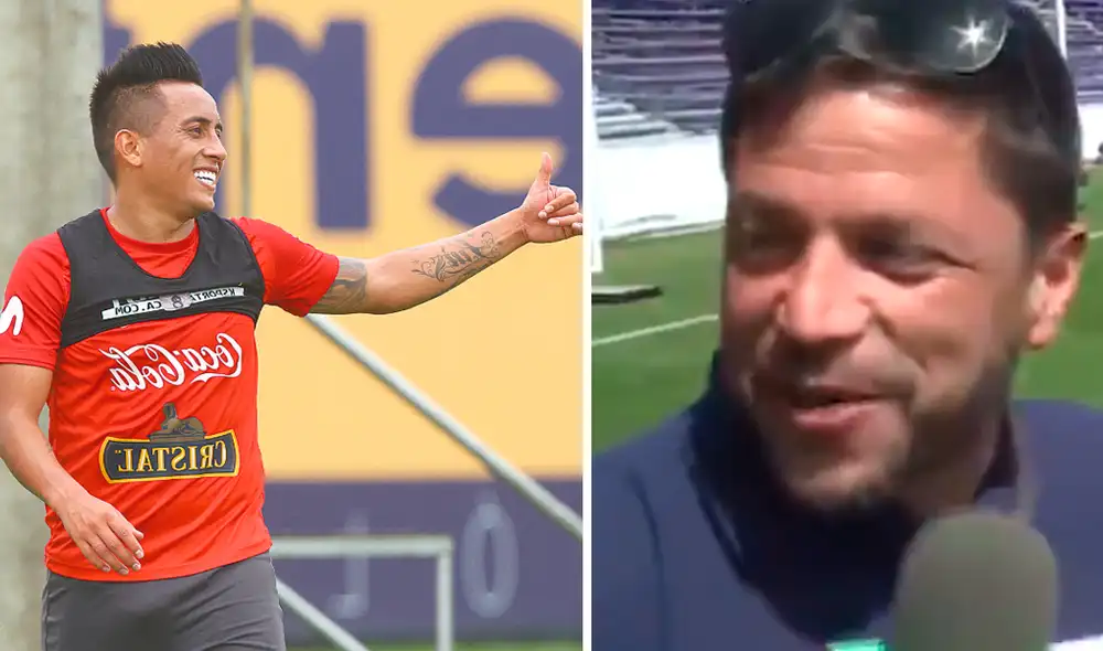 El futbolista de la selección peruana Christian Cueva bromeó con reconocido periodista de Movistar Deportes durante entrevista al 'patrón' Carlos Ascues.