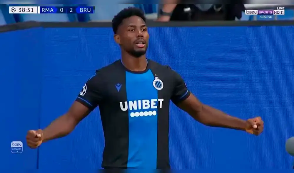 Real Madrid vs Brujas: doblete de Emmanuel Dennis por la Champions League. Foto: Captura de video. Real Madrid vs Brujas: doblete de Emmanuel Dennis por la Champions League. Foto: Captura de video.