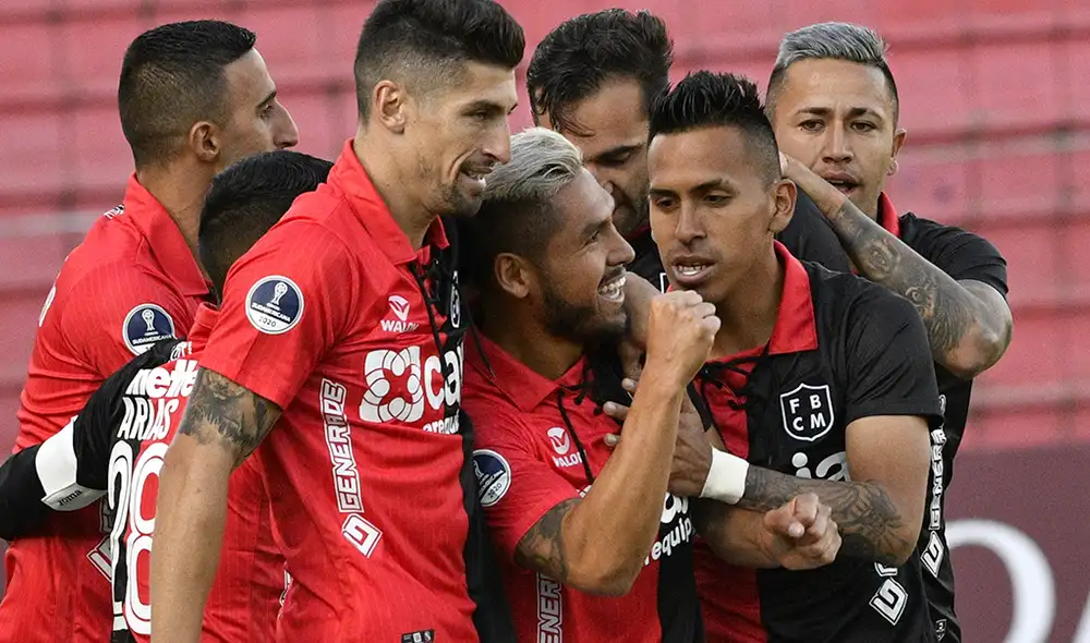 El mediocampista marcó el 1-0 para Melgar en la Copa Sudamericana 2020. | Foto: AFP