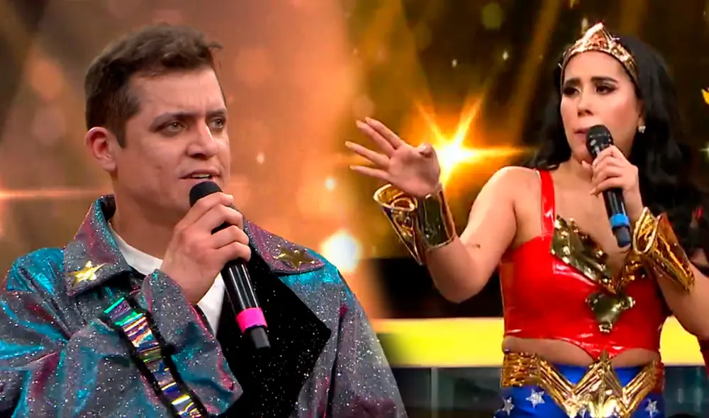 Gino Pesaressi y Melissa Paredes tuvieron una tensa discusión en vivo. Foto: composición LR/captura de América TV