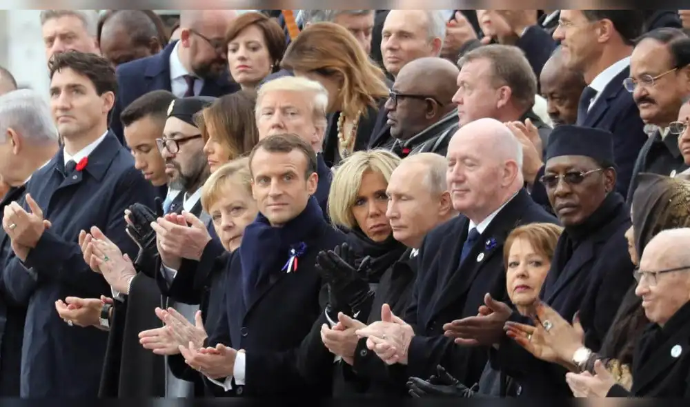 Líderes del mundo conmemoran 100 años del fin de la Primera Guerra Mundial