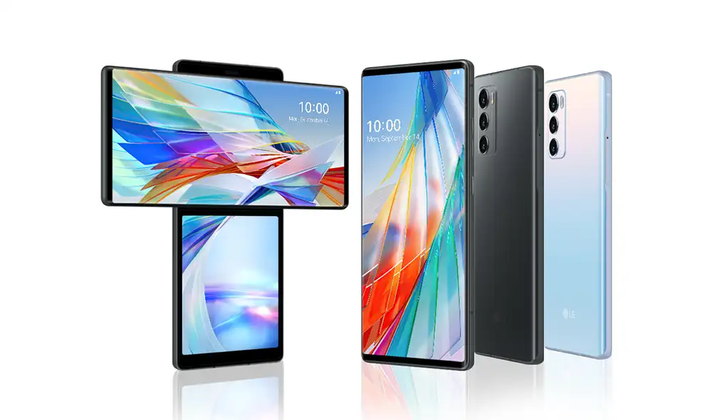 El LG Wing estará disponible en color Aurora Gray y Illusion Sky. | Foto: LG