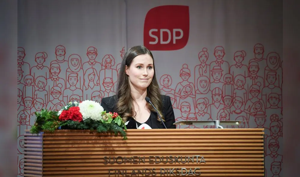 Sanna Marin ganó de manera ajustada este domingo la votación para reemplazar al saliente primer ministro Antti Rinne. Foto: AFP.