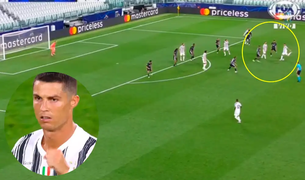 Cristiano Ronaldo marcó su doblete en el Juventus vs. Lyon y está cerca de la clasificación. | Foto: Fox Sports