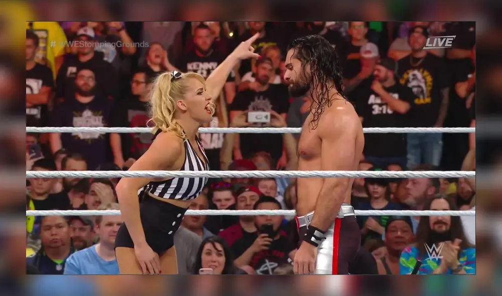 Lacey Evans fue la elegida para ser árbitro especial del Main Event.