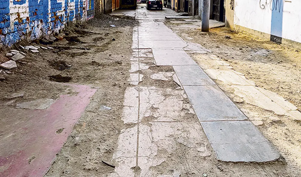 El Agustino. Estado del Pje. Gabriel Ortega.