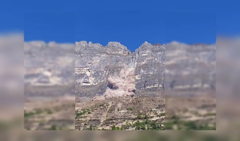 Áncash: derrumbe de cerro causa gran alarma en población [VIDEO]