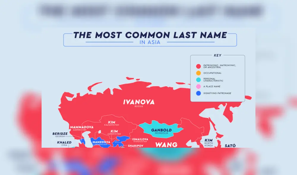 Apellidos más comunes en Asia