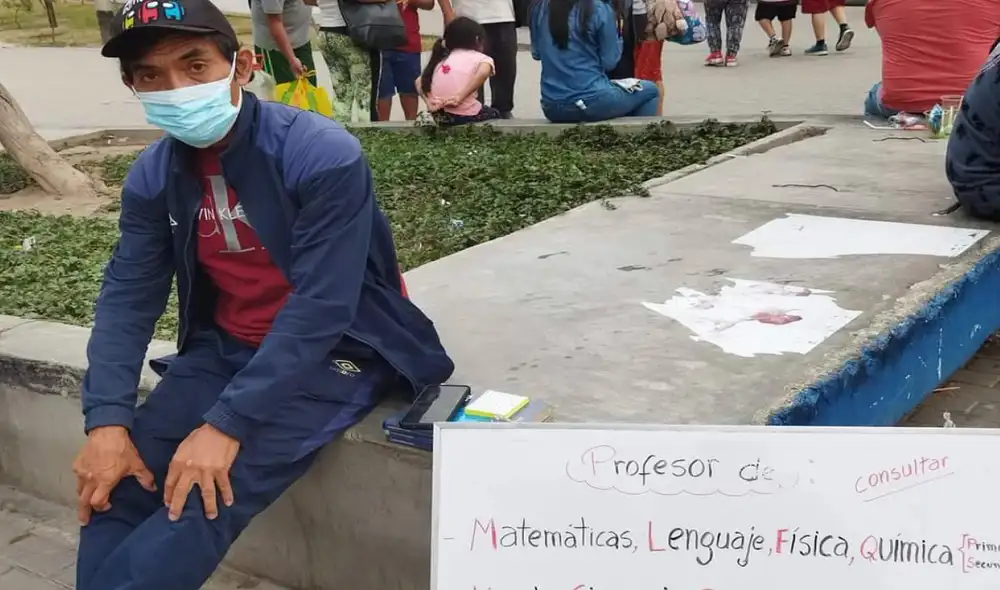 Gastón Vivanco se llevó los aplausos de miles de usuarios luego de que se conociera su noble labor educativa. Foto: captura de Facebook