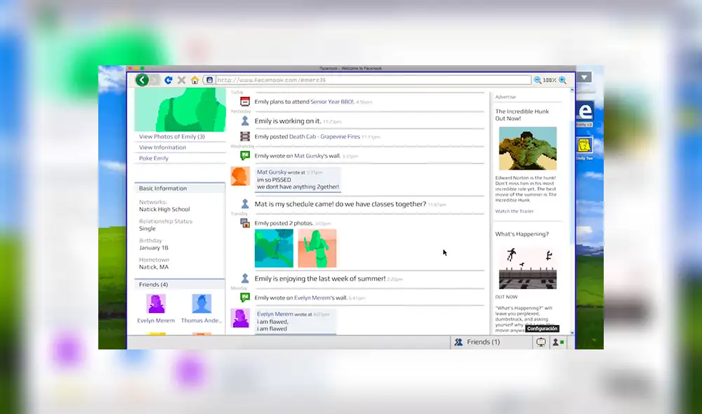 Crea una cuenta de Facebook 2008 gracias a este nuevo videojuego [FOTOS Y VIDEO]