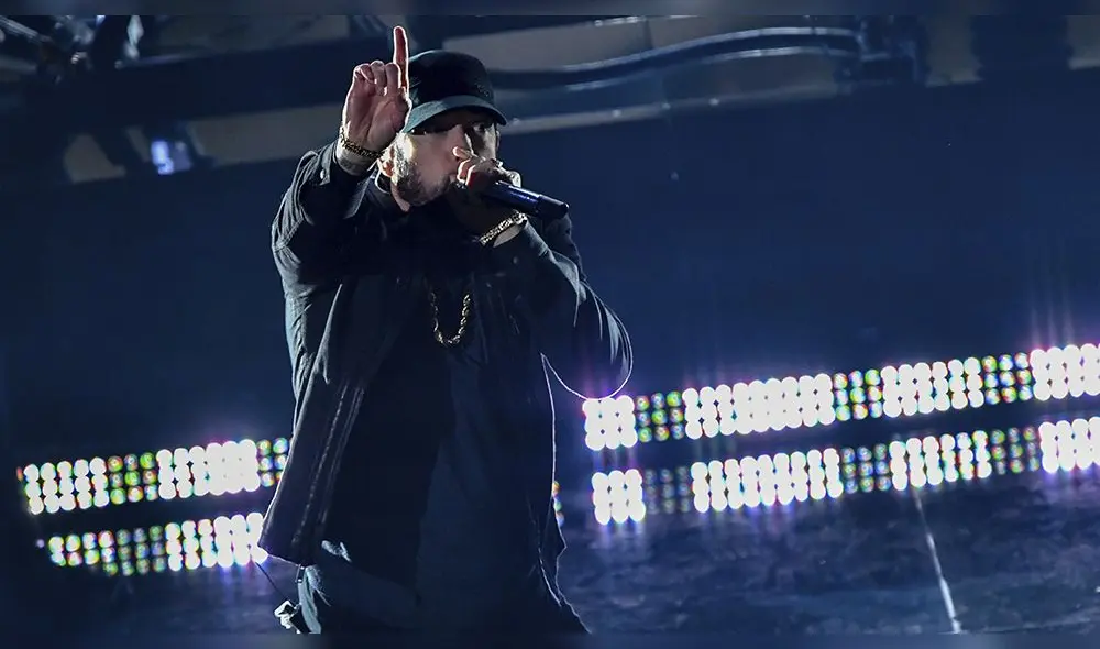 El rapero interpretó el tema por el que recibió una estatuilla de la ceremonia luego de 18 años. (Foto: AFP)