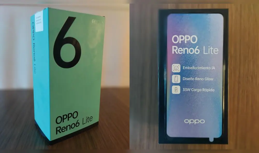 Unboxing del OPPO Reno6 Lite. Foto: Cristofer Pinto