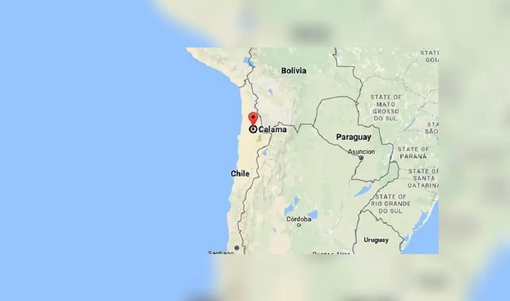 Sismo de 5.9 se registró en Calama, Chile. Foto: Difusión