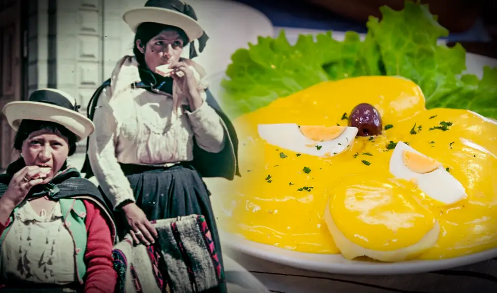 Conoce si el platillo conocido como papa a la huancaína tiene relación con esta ciudad del centro del Perú. Foto: composición de Jazmin Ceras/Facebook/Huancayo Antiguo/Buenísimo