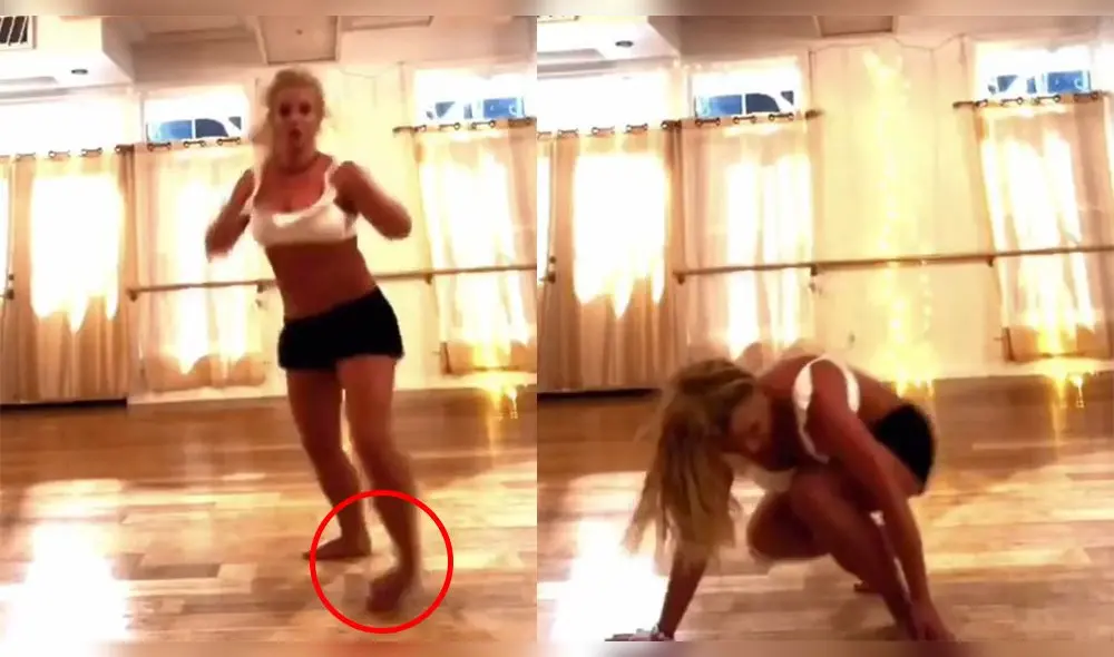 Britney Spears publicó en su cuenta de Instagram el video en el que sufre la caída. (Foto: Captura)