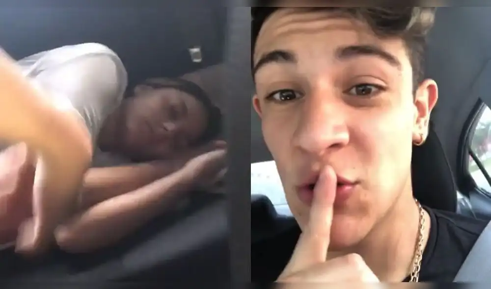 Emilio Jaime lanza tremenda cachetada a su hermana dentro de carro [VIDEO]