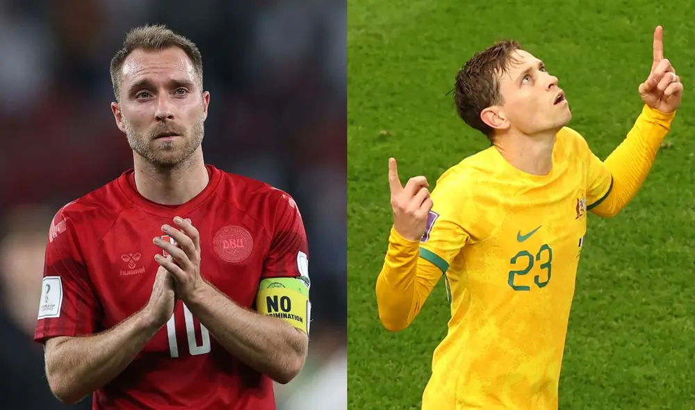 Christian Eriksen y Craig Goodwin son jugadores destacados en sus respectivas selecciones. Foto: Composición AFP/EFE Christian Eriksen y Craig Goodwin son jugadores destacados en sus respectivas selecciones. Foto: Composición AFP/EFE