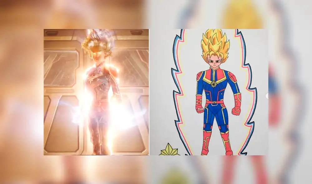 Así luciría Capitana Marvel como una Super Saiyajin [FOTOS]