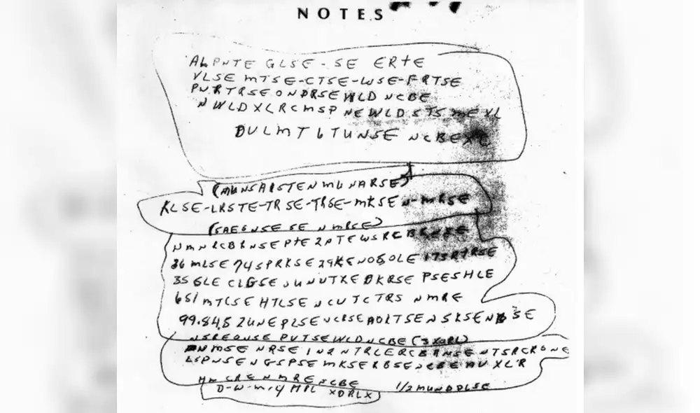 Lo primero que hizo la policía fue pasarle las notas al FBI, quienes las mantuvieron en secreto, incluso a la familia del propio McCormick. Foto: Difusión.