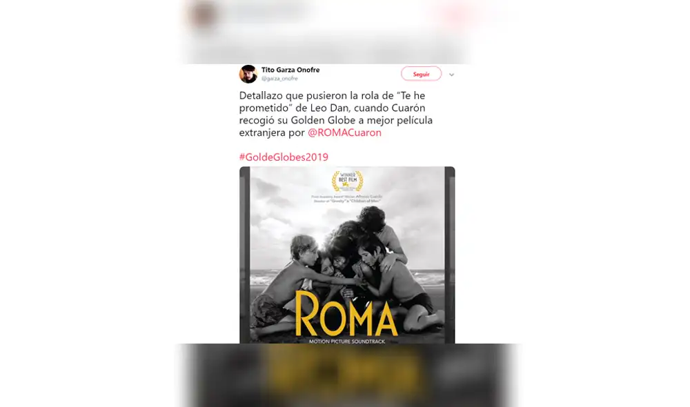Globos de Oro 2019: 'Roma' ganó, pero inesperada presencia de Leo Dan sorprendió