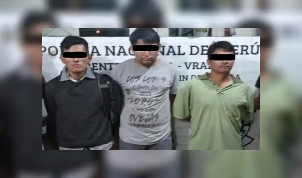 Sujetos fueron intervenidos en en la vivienda ubicada cruce de las calles 7 de Junio con Fray Martín de Porres, en Satipo. (Foto: PNP) Sujetos fueron intervenidos en en la vivienda ubicada cruce de las calles 7 de Junio con Fray Martín de Porres, en Satipo. (Foto: PNP)