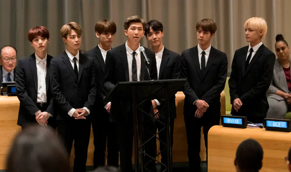 BTS durante su primera visita a la sede de la ONU en el 2018. Foto: ONU