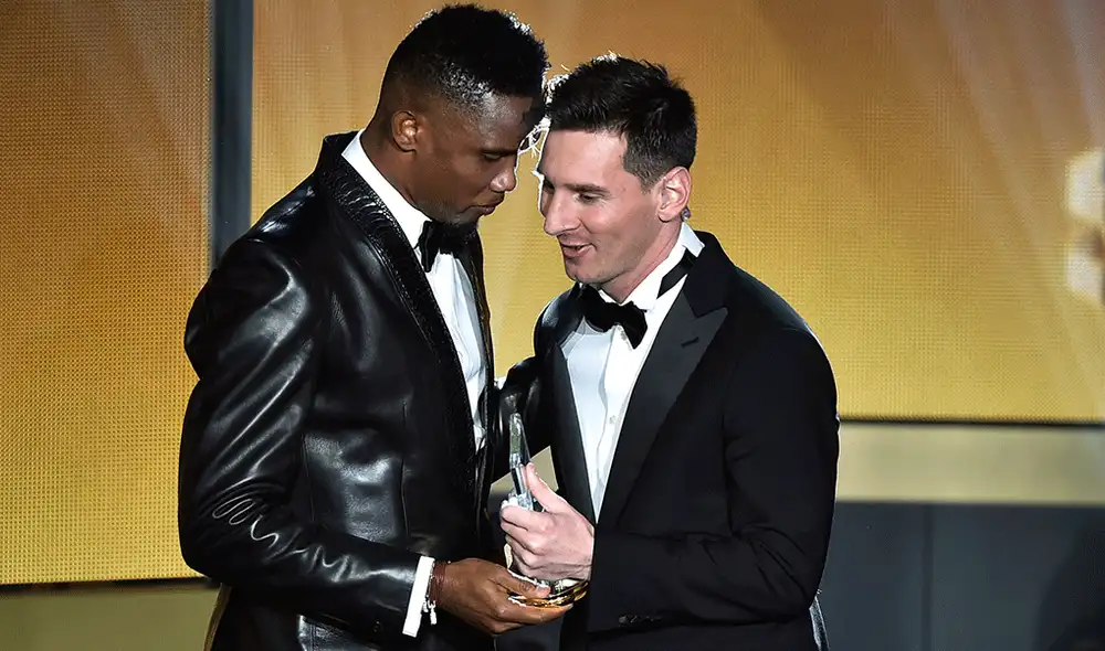 Lionel Messi y Samuel Eto’o jugaron juntos en el FC Barcelona durante de las temporadas 2004-05 y 2008-09. | Foto: AFP