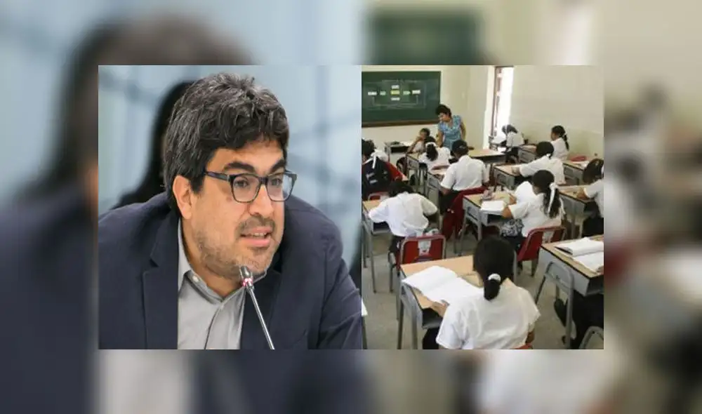 Martín Benavides anunció que sancionarán a los colegios que no acaten con la norma. Créditos: Composición.