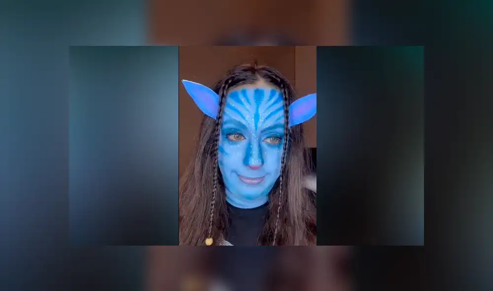 Desliza las imágenes para ver la increíble transformación que experimentó una joven para ser igual a Neytiri de Avatar. Foto: Stephh /TikTok