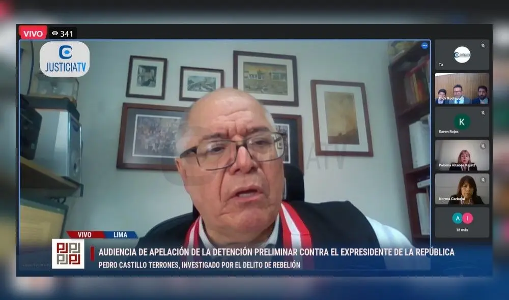 Juez César San Martín, en audiencia por rebelión